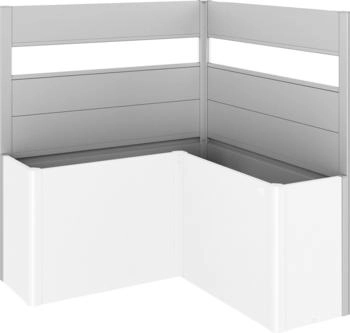 Biohort Sichtschutz mit Acrylglas-Paneel Belvedere mit L-Form 2 Stück B:152 silber-metallic (B139916)