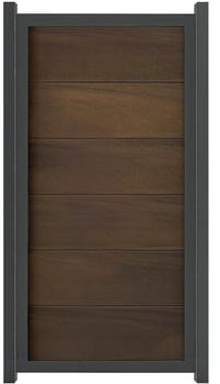 GroJa Viento Zaunelement 90x180cm anthrazit/Walnuss (210717242100200)