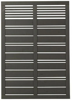 Plus A/S Sichtschutzelement Silence 120 x 170 cm Holz Umbragrau