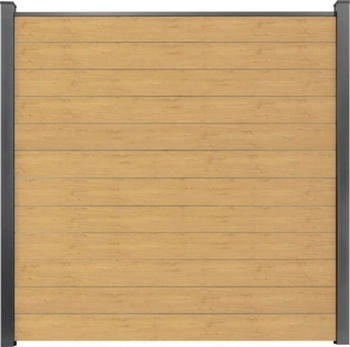 GroJa Hauptelement BasicLine schmal Stecksystem ohne Pfosten 180 x 180 cm Asteiche Natur