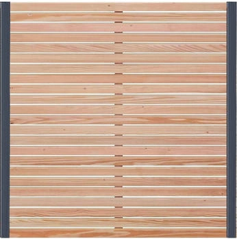 Endorphin Rhombus-Sichtschutzzaun Lärche 2x Elemente 180x180cm & 3x Alu-Pfosten 7x7x235cm