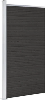 vidaXL Zaunelement WPC 95x186 cm Schwarz