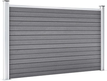 vidaXL Gartenzaun WPC 526x106 cm Grau