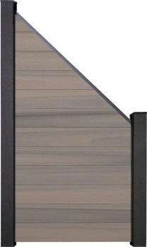 GroJa Abschlusselement Flex Stecksystem ohne Pfosten 90 x 180 cm bi-color co-extrudiert