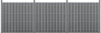 neu.holz WPC Gartenzaun 562x185cm Grau