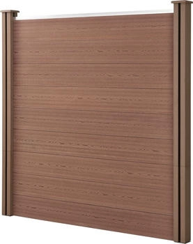 neu.holz WPC Gartenzaun mit Pfosten 180x180cm
