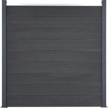 vidaXL Zaunelement-Set Grau 180x186 cm WPC
