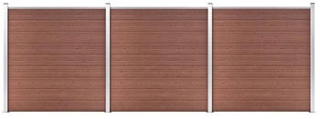 vidaXL Gartenzaun WPC 526x186 cm Braun