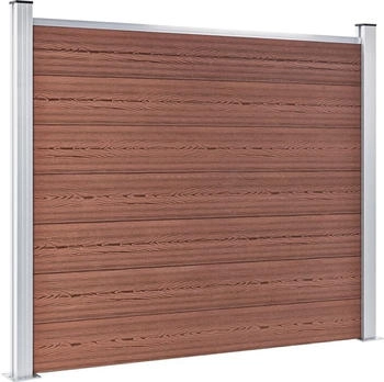 vidaXL Zaunelement WPC 180x146 cm Braun
