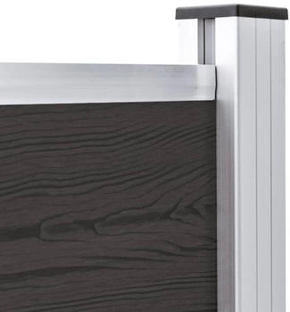 vidaXL Zaunelement WPC 175x105 cm Schwarz