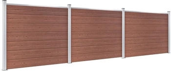 vidaXL Zaunelement Set WPC 526x146 cm Braun