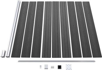 vidaXL Zaunelement Set WPC 1564x186 cm Schwarz