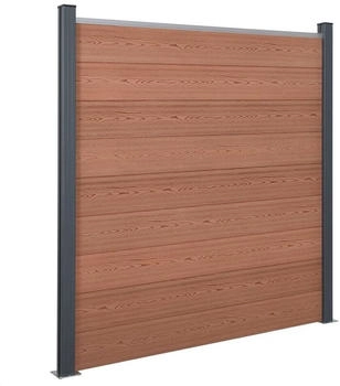 vidaXL Zaunelement-Set Braun 180x186 cm WPC