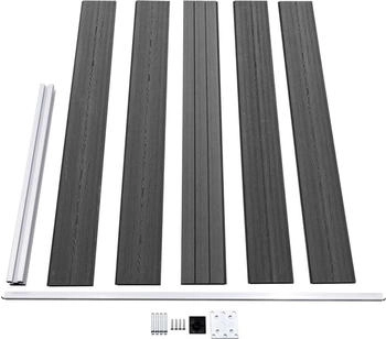 vidaXL Zaunelement Set WPC 699x105 cm Schwarz