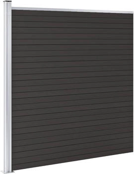 vidaXL Zaunelement WPC 175x186 cm Schwarz