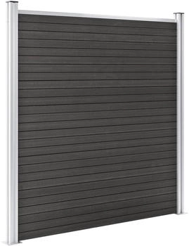 vidaXL Gartenzaun WPC 180x186 cm Grau