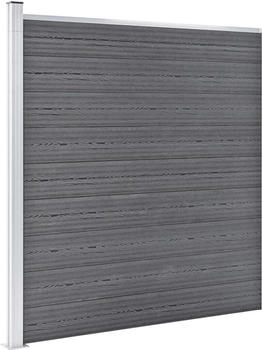 vidaXL Gartenzaun WPC 699x186 cm Grau