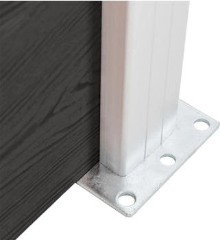 vidaXL Zaunelement WPC 95x186 cm Grau