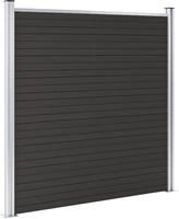 vidaXL Zaunelement WPC 180x186 cm Schwarz