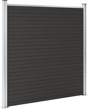 vidaXL Zaunelement WPC 180x186 cm Schwarz
