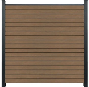 GroJa Hauptelement Rhombus Stecksystem ohne Pfosten 180 x 180 cm teak co-extrudiert