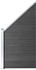 vidaXL Zaunelement Set WPC 965x(105-186) cm Schwarz