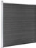 vidaXL Zaunelement Set WPC 965x(105-186) cm Schwarz