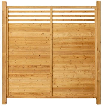 Home Deluxe Holz-Sichtschutzzaun Soma 1 Element und 2 Pfosten Natur