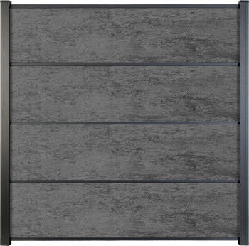 GroJa Hauptelement Premo Stecksystem ohne Pfosten 180 x 180 cm anthrazitgrau