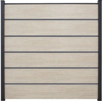 GroJa Hauptelement BasicLine Premium Stecksystem ohne Pfosten 180 x 180 cm Sheffield Oak