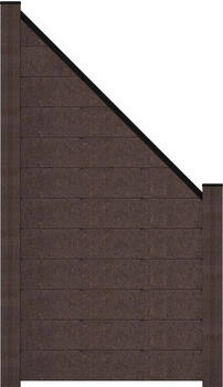 GroJa Abschlusselement Flex Stecksystem ohne Pfosten 90 x 180 cm grau