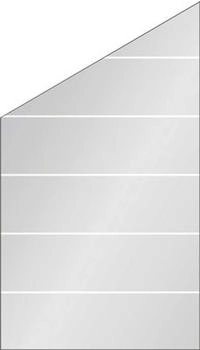 BM Massivholz Abschlusselement Vidrio Glas links 103x180/120 cm Streifen