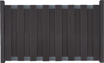 GroJa Vorgartenzaun aus BPC 180 cm x 90 cm Anthrazit Querriegel DB703