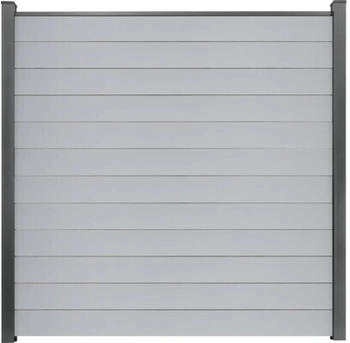 GroJa Hauptelement BasicLine schmal Stecksystem ohne Pfosten 180 x 180 cm silbergrau