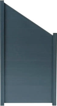 Floraworld Abschlusselement Steckzaun-System Aluminium-Lamellen 90 x 180/120 cm anthrazit