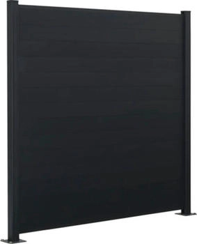 Floraworld Steckzaun-Set Aluminium zum Aufdübeln 180 x 180 cm anthrazit