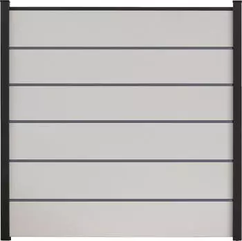 GroJa BasicLine Premium Stecksystem Sichtschutzzaun Grey Ash Cut 180 x 180 cm (210715400308522)