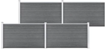 vidaXL Gartenzaun WPC 699x106 cm Grau (3053249)