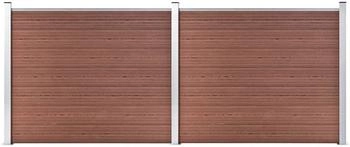vidaXL Zaunelement Set WPC Braun