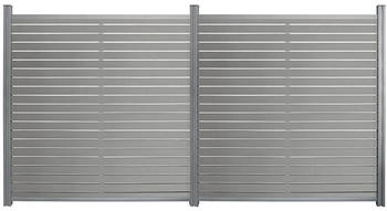 Home Deluxe WPC Sichtschutzzaun ALIRA Dunkelgrau 2 x Element + 3 x Pfosten