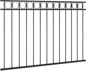 vidaXL Zaunfeld Stahl Schwarz (146317)