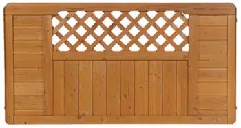BM Massivholz Halbelement Mainau Douglasie lasiert 180 x 95 cm weiß