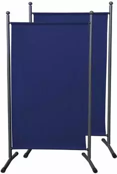 QUICK STAR Paravent 2er-Set 180x78cm Blau, Sichtschutz Innen & Außen (47870)