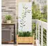 vidaXL Garten Sichtschutz-Leinwand Floral Weiß 50 x 140 cm