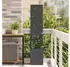 vidaXL Garten Sichtschutz-Leinwand Floral Schwarz 32 x 32 x 150 cm (876378)