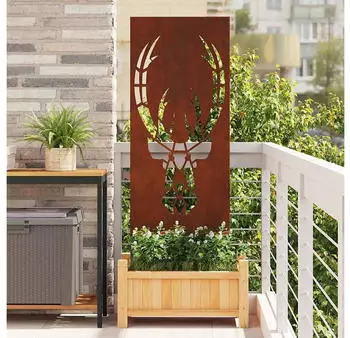 vidaXL Garten Sichtschutz-Leinwand Rostig 50 x 140 cm Wetterfeststahl (876335)
