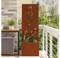 vidaXL Garten Sichtschutz-Leinwand Rostig 50 x 150 cm Wetterfeststahl