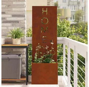 vidaXL Garten Sichtschutz-Leinwand Rostig 50 x 140 cm Wetterfeststahl (876496)
