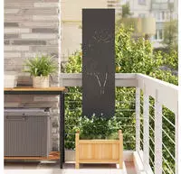 vidaXL Garten Sichtschutz-Leinwand Schwarz 32 x 140 cm