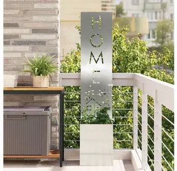 vidaXL Garten Sichtschutz-Leinwand Silber 32 x 32 x 150 cm (876425)